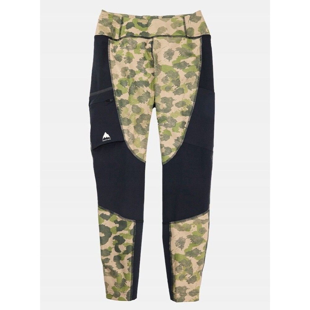 Burton Women Multipath Utility Leggings Camo Black Stretch sz Large side pockets